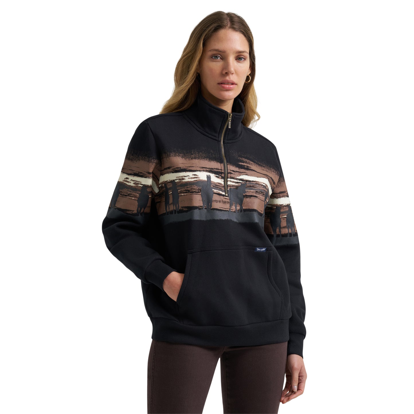 112382737 Women's Retro Punchy Zip Sweatshirt by Wrangler
