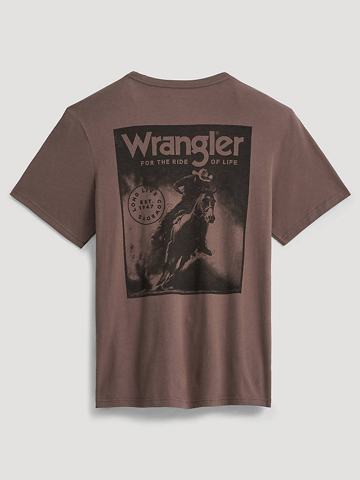 Wrangler Men's Dusty Arena Graphic T-Shirt - Coffee Quartz - alternate view