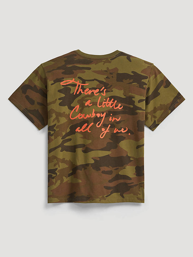 Wrangler Women's Cowboy Camo Girlfriend Graphic Tee - Camo Print - alternate view