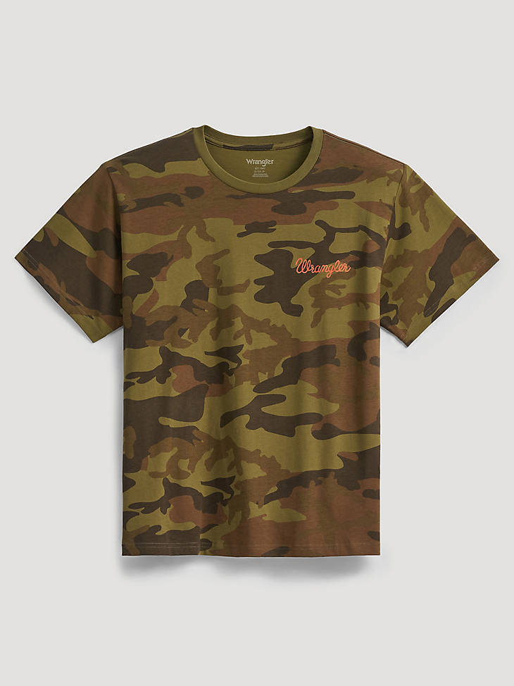 Wrangler Women's Cowboy Camo Girlfriend Graphic Tee - Camo Print - alternate view
