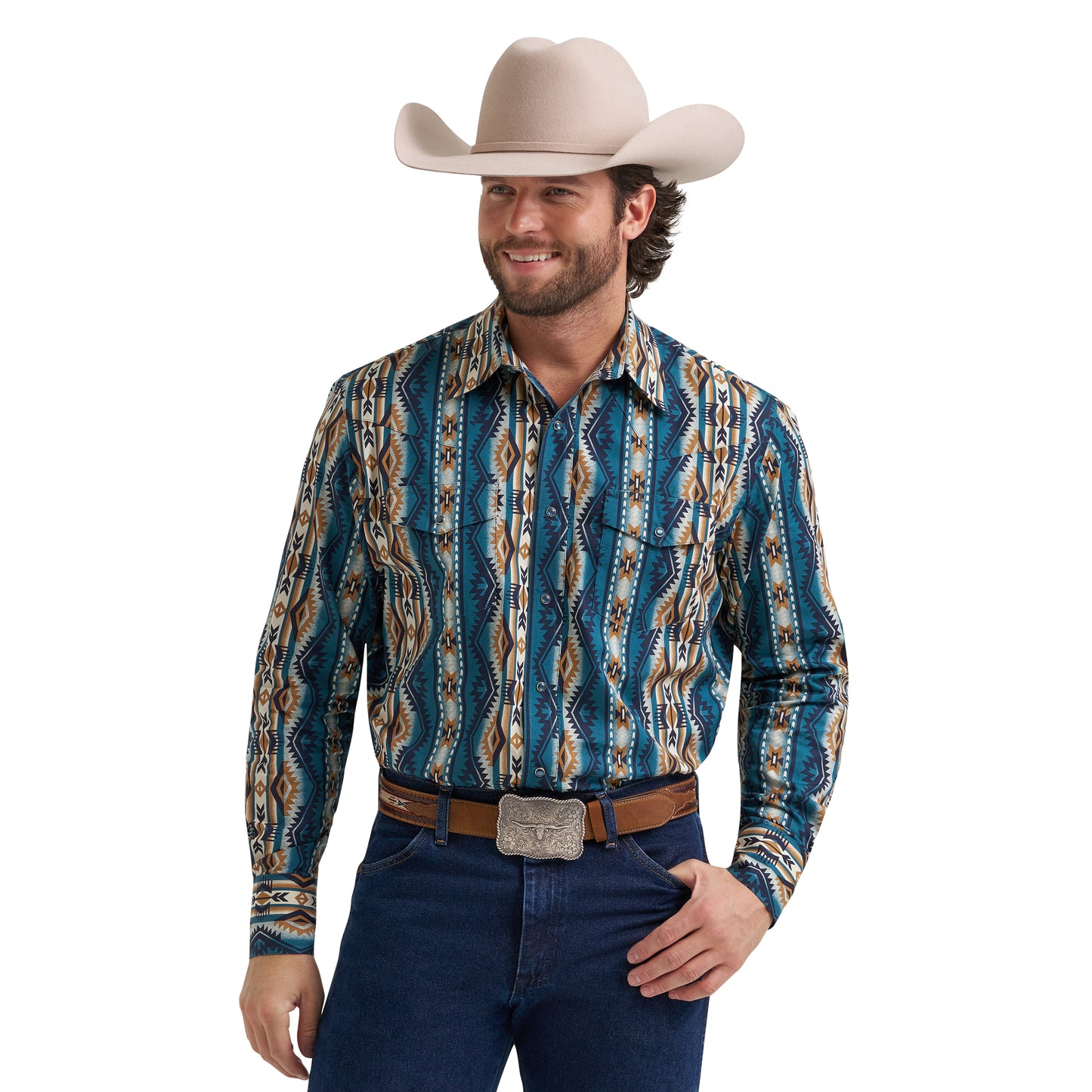 112384297 Men's Checotah Dress Western Shirt by Wrangler