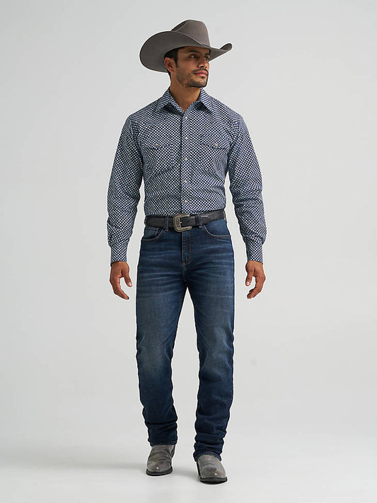 Wrangler Men's 20X No. 44 Slim Fit Straight Leg Jean in Wallace - full outfit view