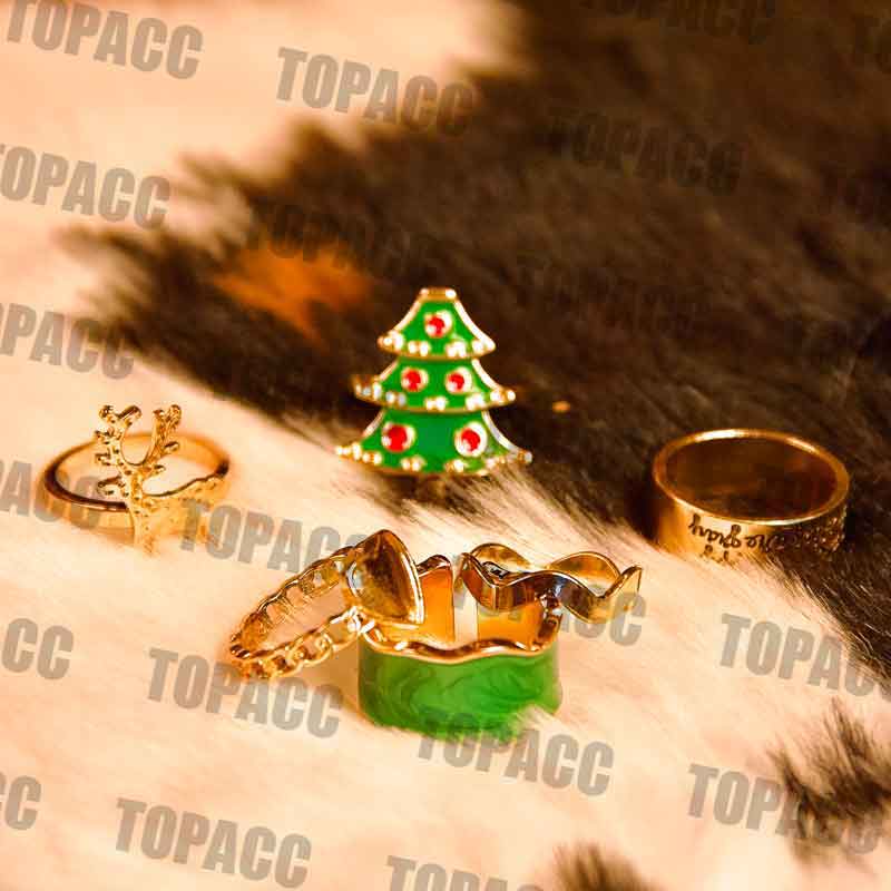 Christmas Ring Set of Six