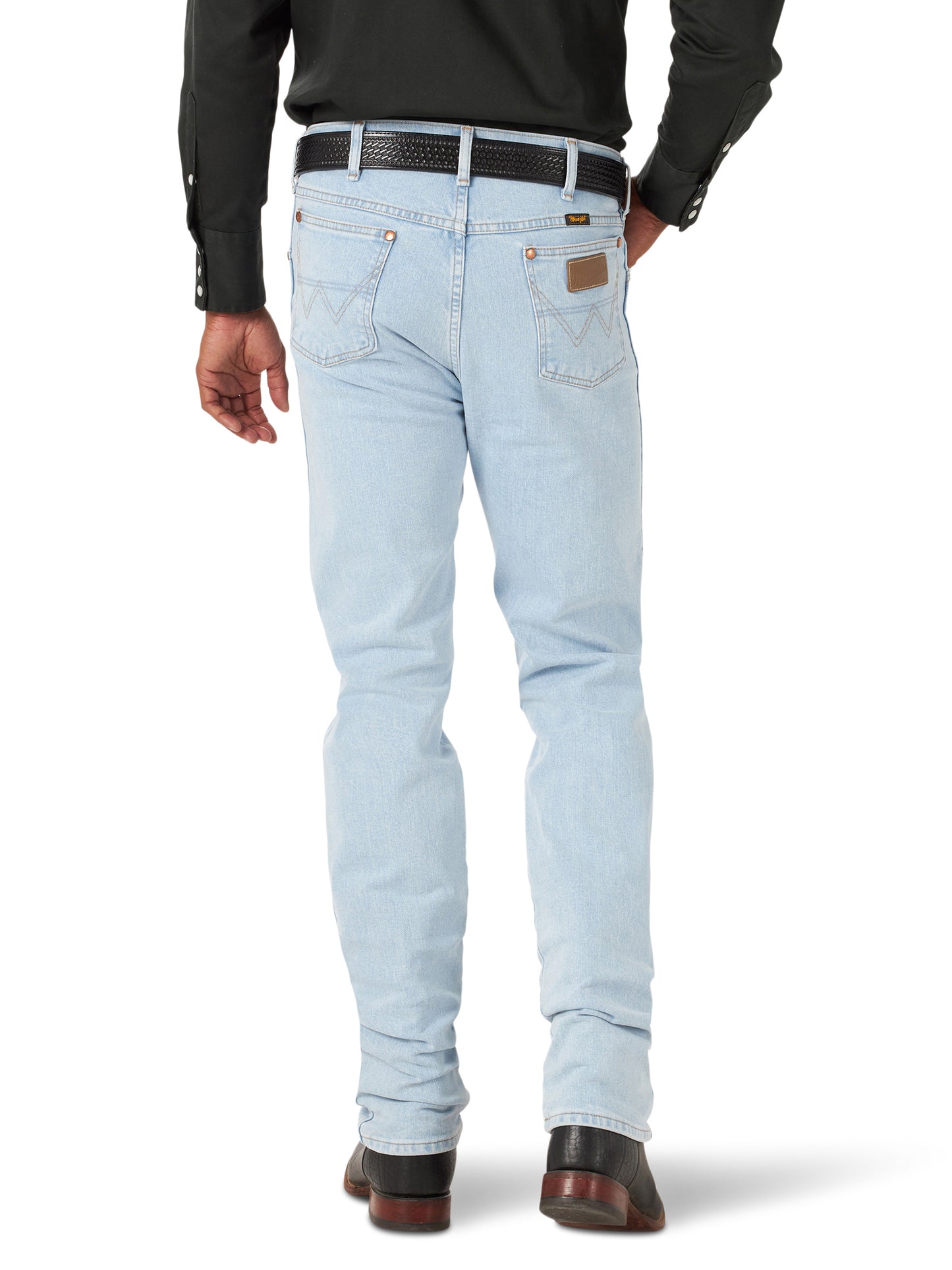 13MAFGH Men's Active Flex Cowboy Cut Bleach Wash Jeans by Wrangler