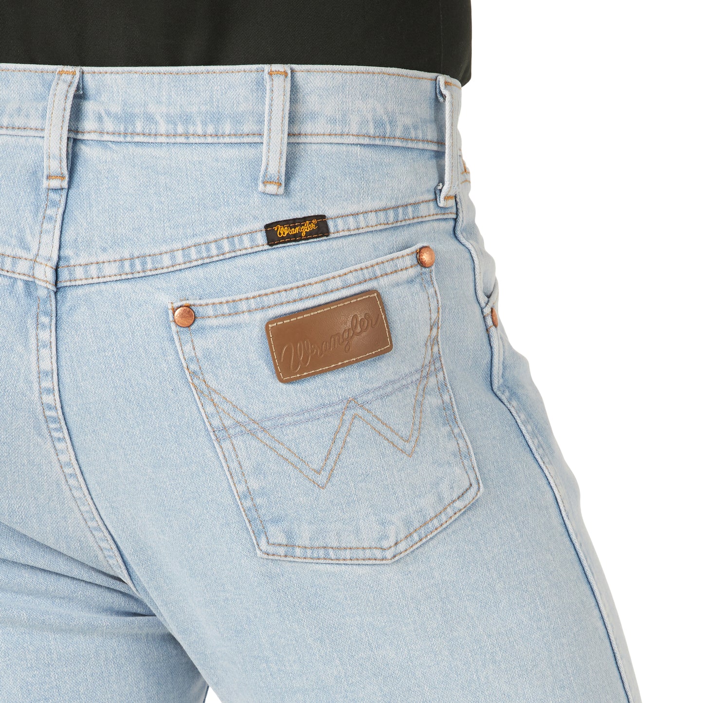 13MAFGH Men's Active Flex Cowboy Cut Bleach Wash Jeans by Wrangler