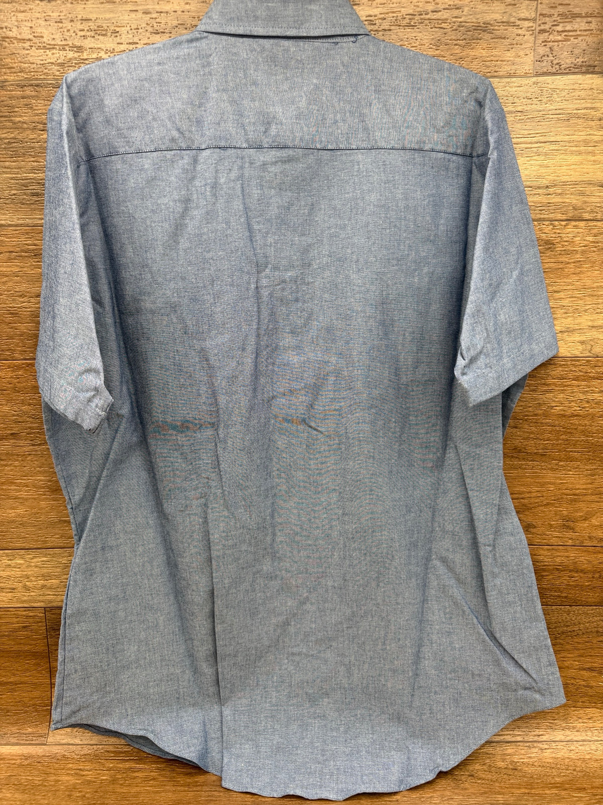 Men's Short Sleeve Button-Front Chambray Shirt by Ely & Walker - back