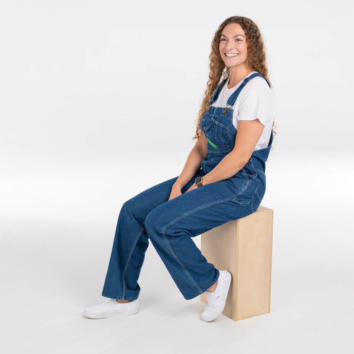 Enzyme Washed Denim Bib Overall by Key Industries - lifestyle