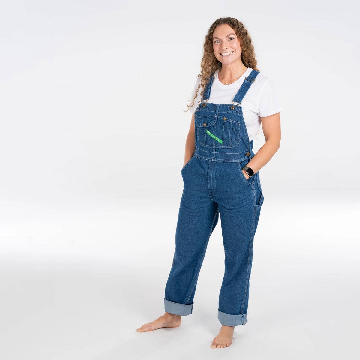 Enzyme Washed Denim Bib Overall by Key Industries - lifestyle