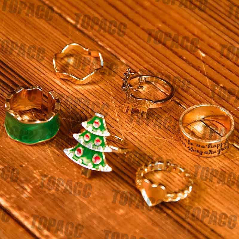 Christmas Ring Set of Six