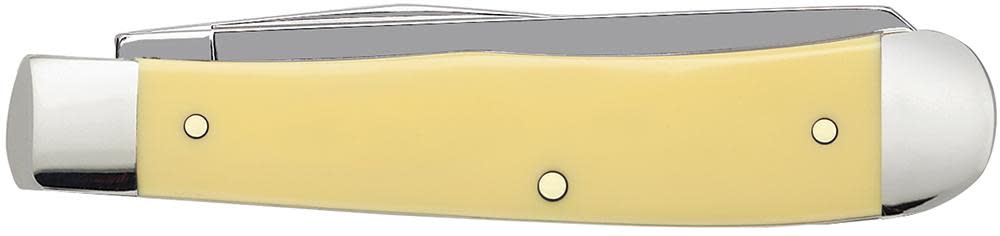 Yellow Synthetic Trapper Pocket Knife by Case