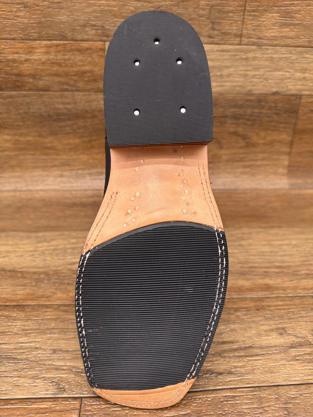 340389 Men's AB Original Black Hungry Elephant Square Toe Western Boots by Anderson Bean - sole detail