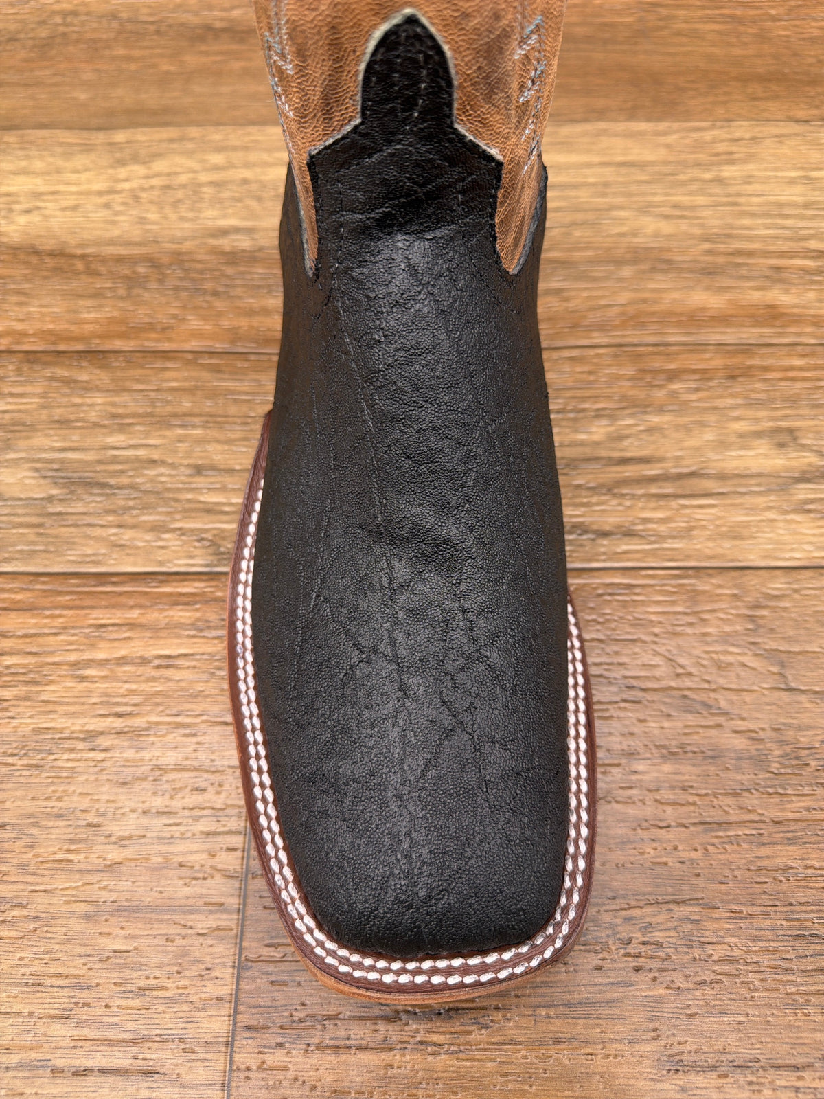 340389 Men's AB Original Black Hungry Elephant Square Toe Western Boots by Anderson Bean - heel view