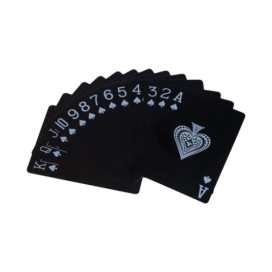 Black Edition Waterproof Plastic Playing Cards by Mad Man fanned out
