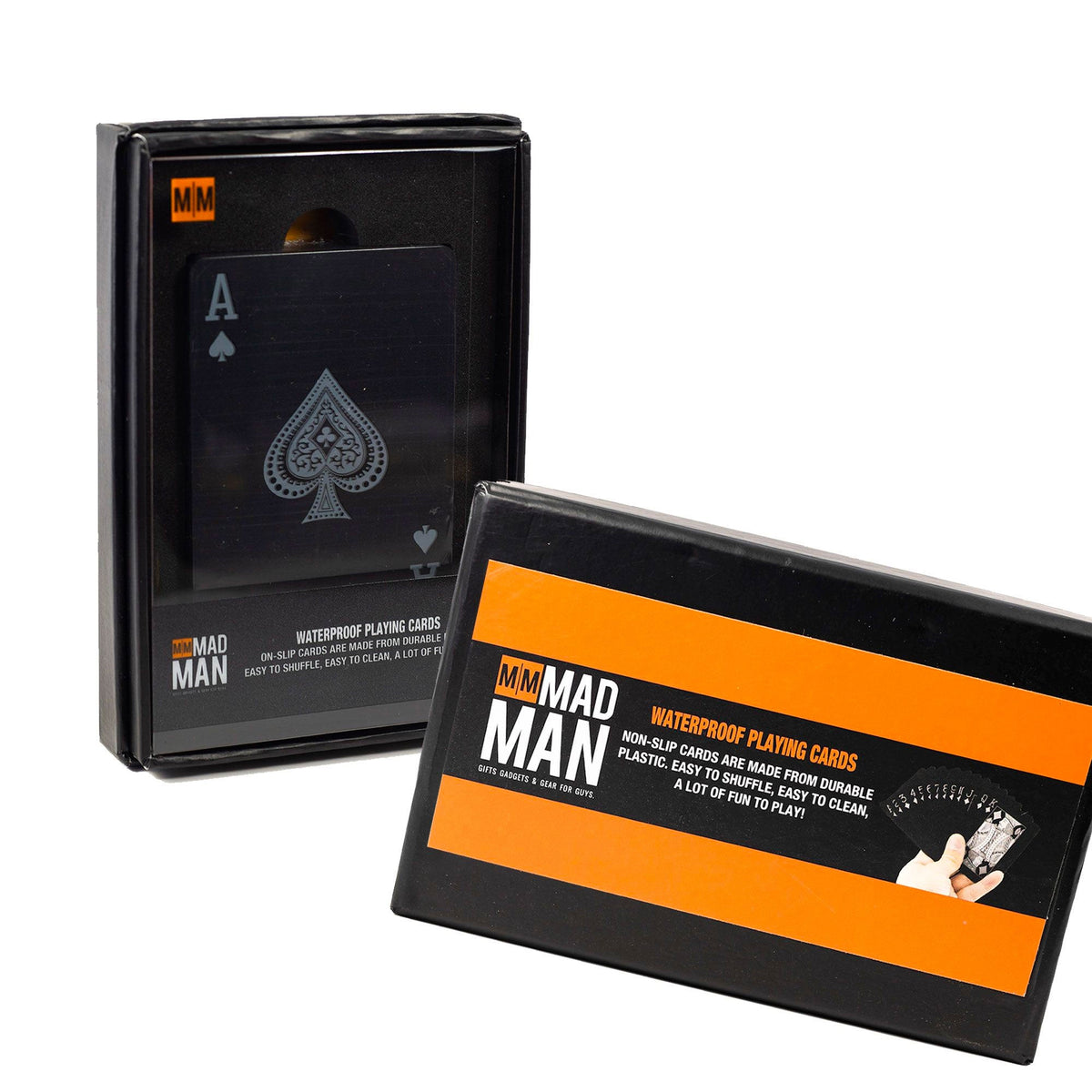 Black Edition Waterproof Playing Cards by Mad Man box