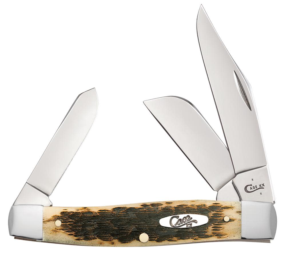 Amber Bone Large Stockman Pocket Knife by Case