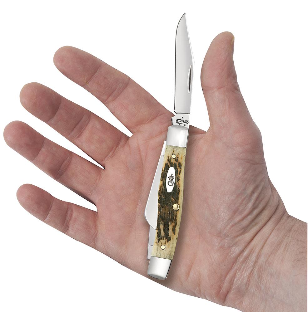 Amber Bone Medium Stockman Pocket Knife by Case
