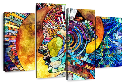 Stained Glass Abstract Figure Wall Art