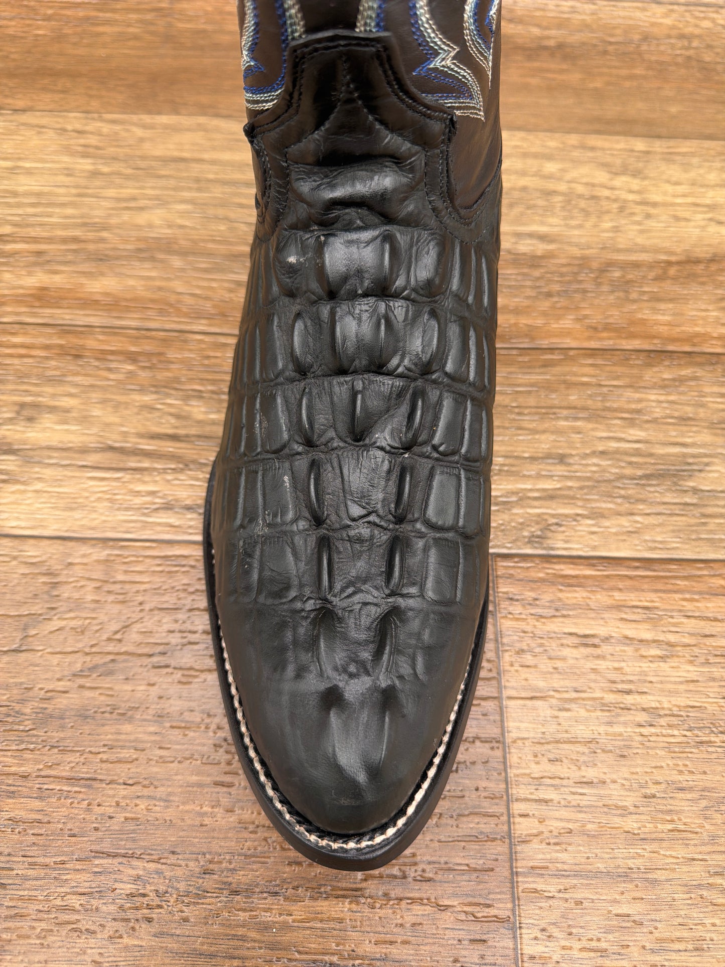 R6096 Men’s R Toe Cowhide Alligator Print Western Boot by Cowtown