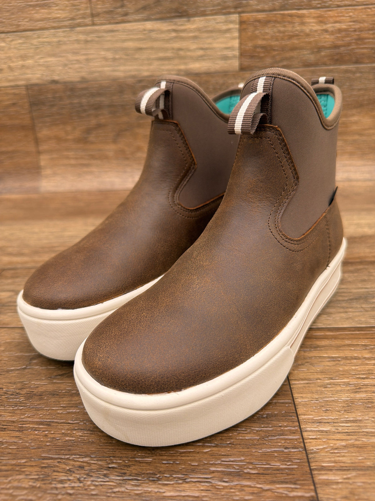 Women's Saylor Shrimp H2O Brown Bomber Waterproof Boot by Ariat - pair