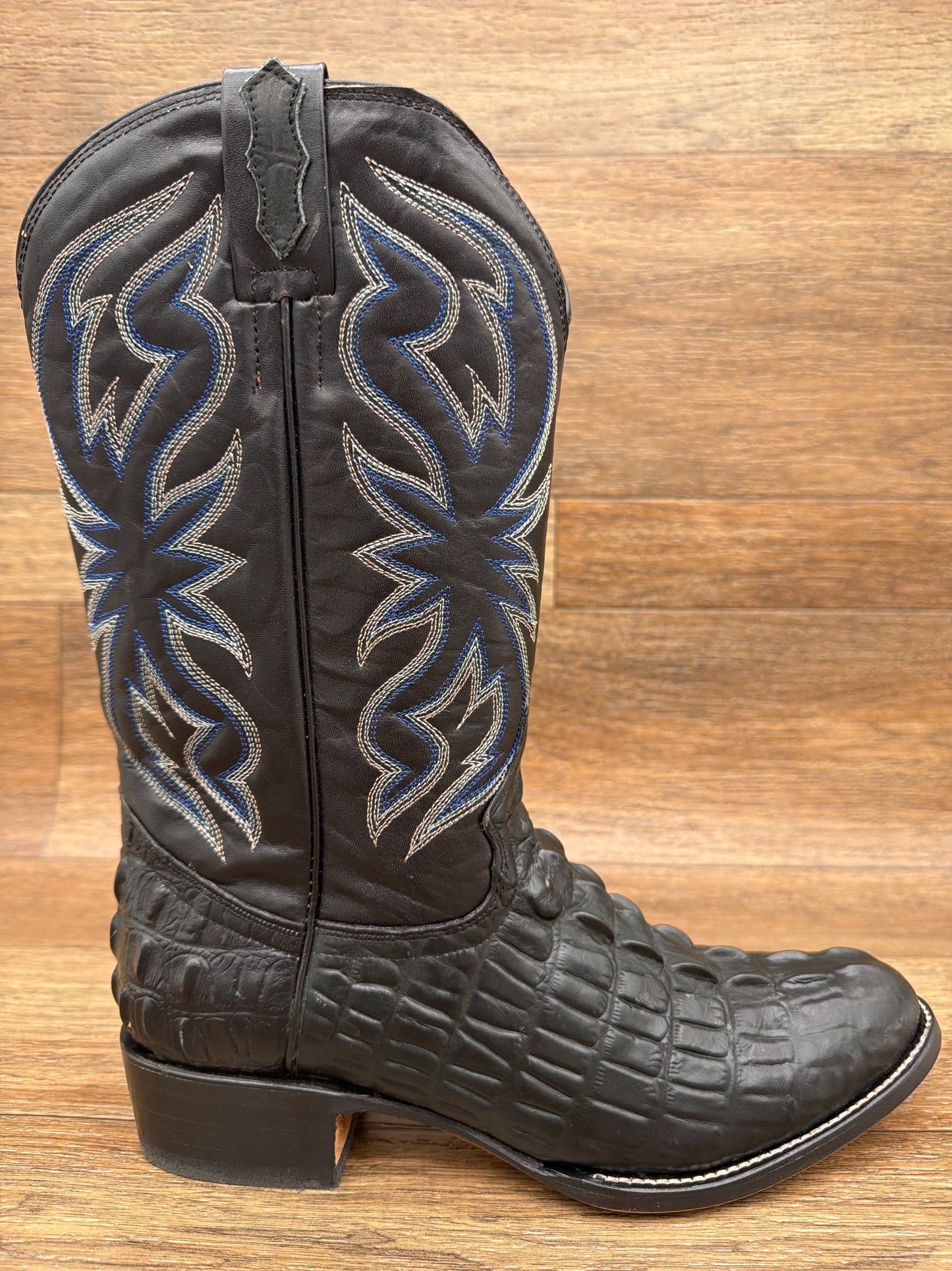R6096 Men’s R Toe Cowhide Alligator Print Western Boot by Cowtown