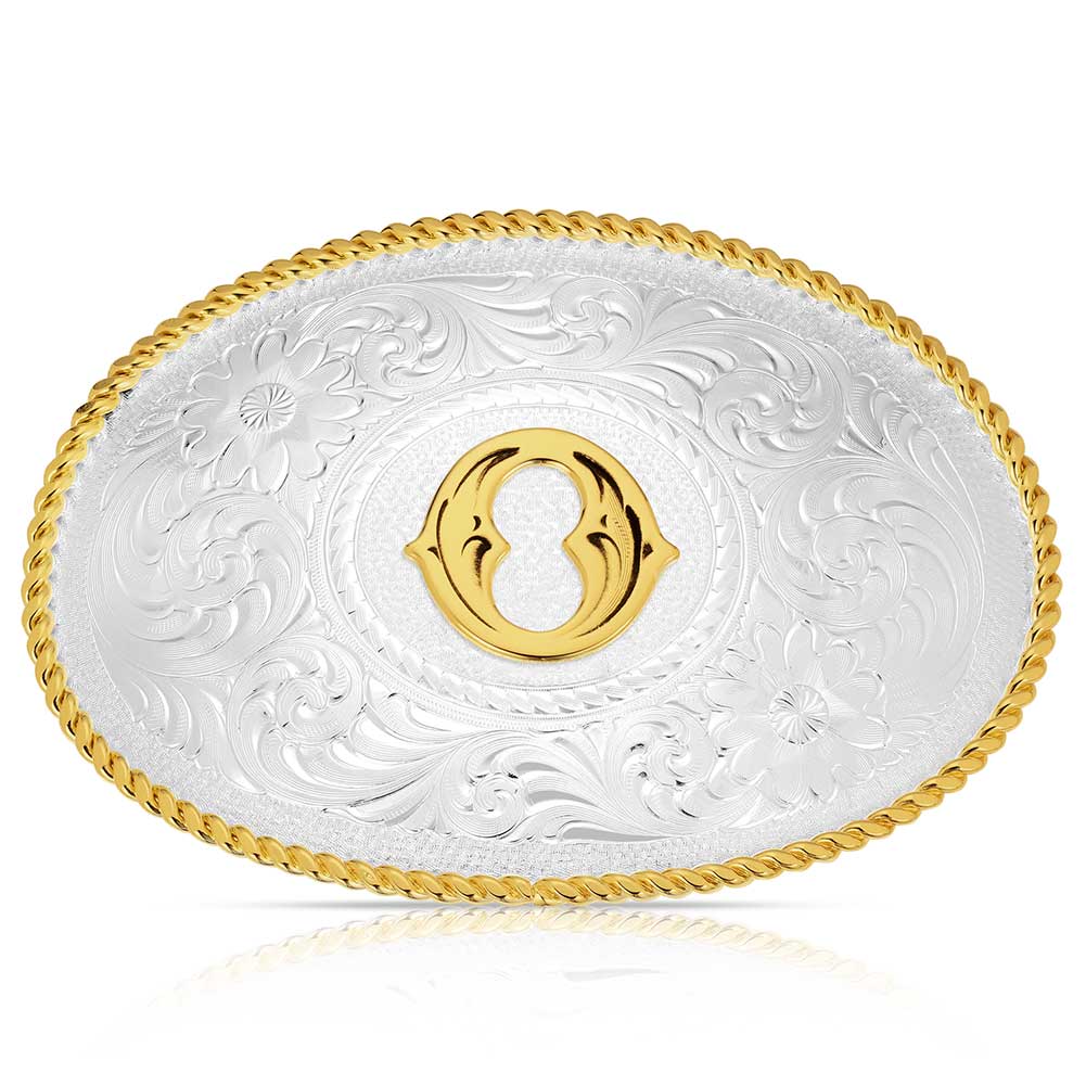 Initial O - Montana Silversmiths Med Oval Initial Buckle