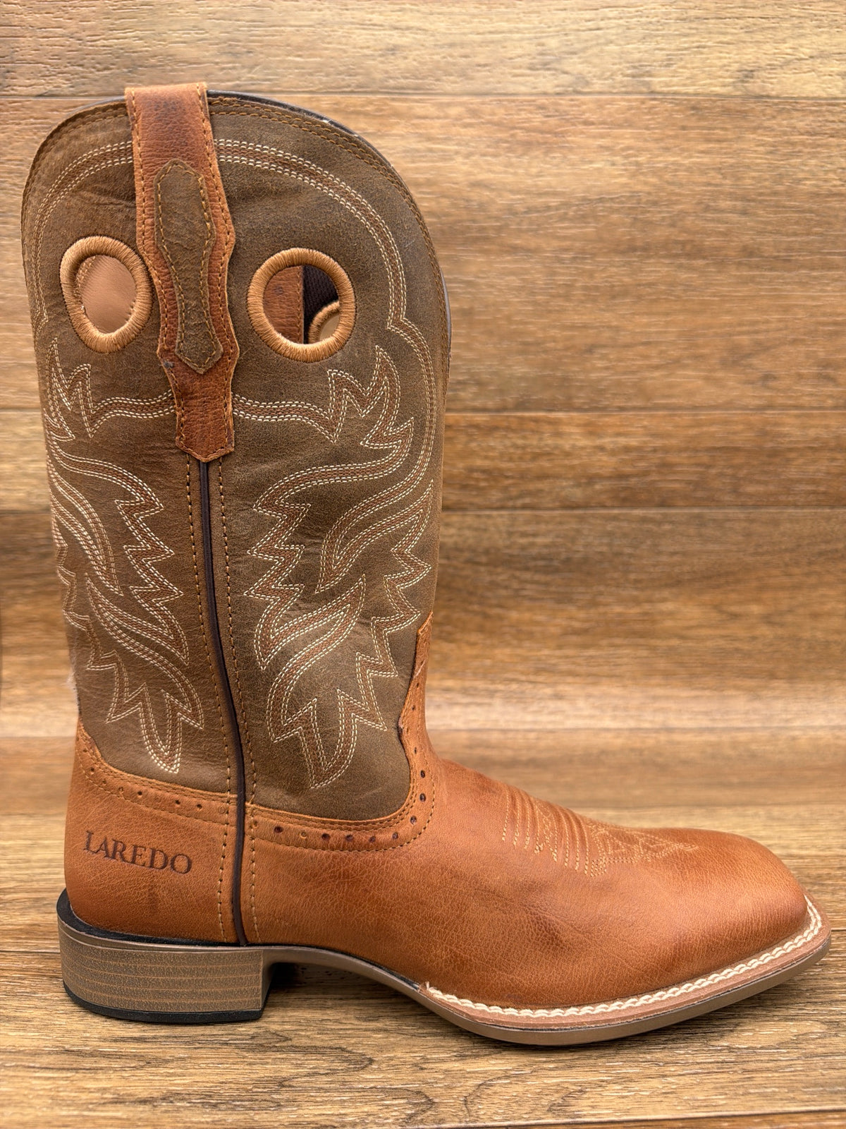 Men's Atkins Square Toe Western Boot by Laredo - outside side view