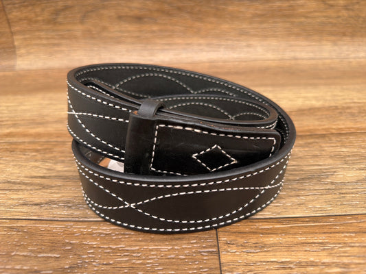 Men's 1.5 inch Black Figure-8 Stitched Mechanic's Work Belt by Gingrich Leather