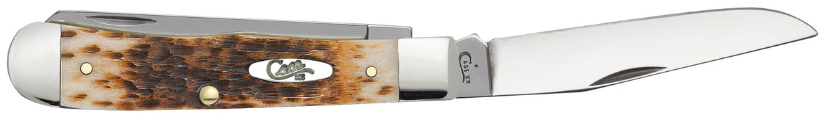 Amber Bone Trapper Pocket Knife by Case