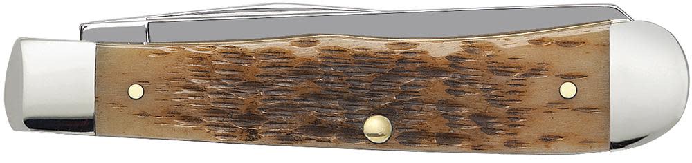 Amber Bone Trapper Pocket Knife by Case