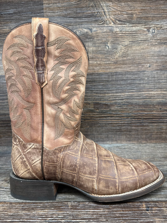 DP4525 Men’s Faux Alligator Square Toe Western Boot by Dan Post