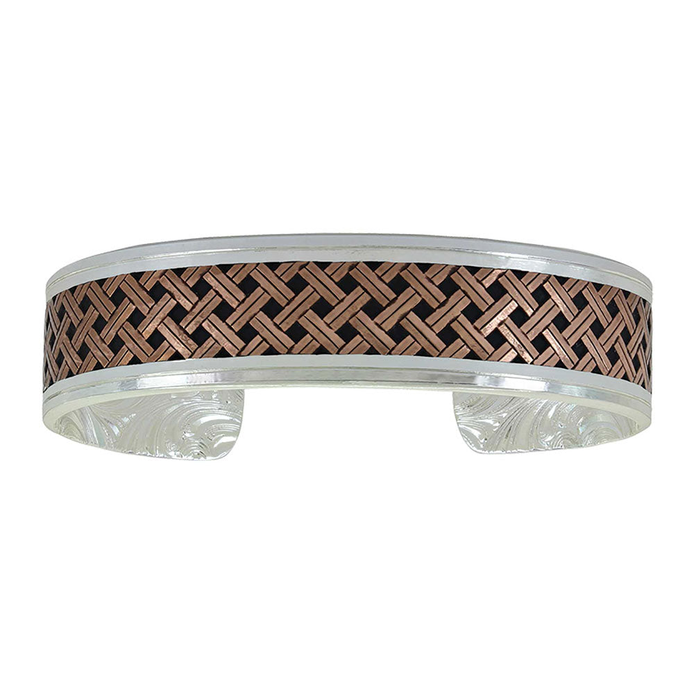 BC3913BRS Classic Legacy Weave Cuff Bracelet by Montana Silversmiths