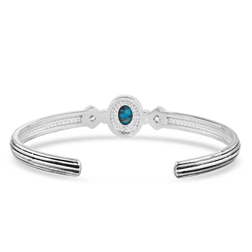 BC5172 Open Night Sky Turquoise Cuff Bracelet by Montana Silversmiths