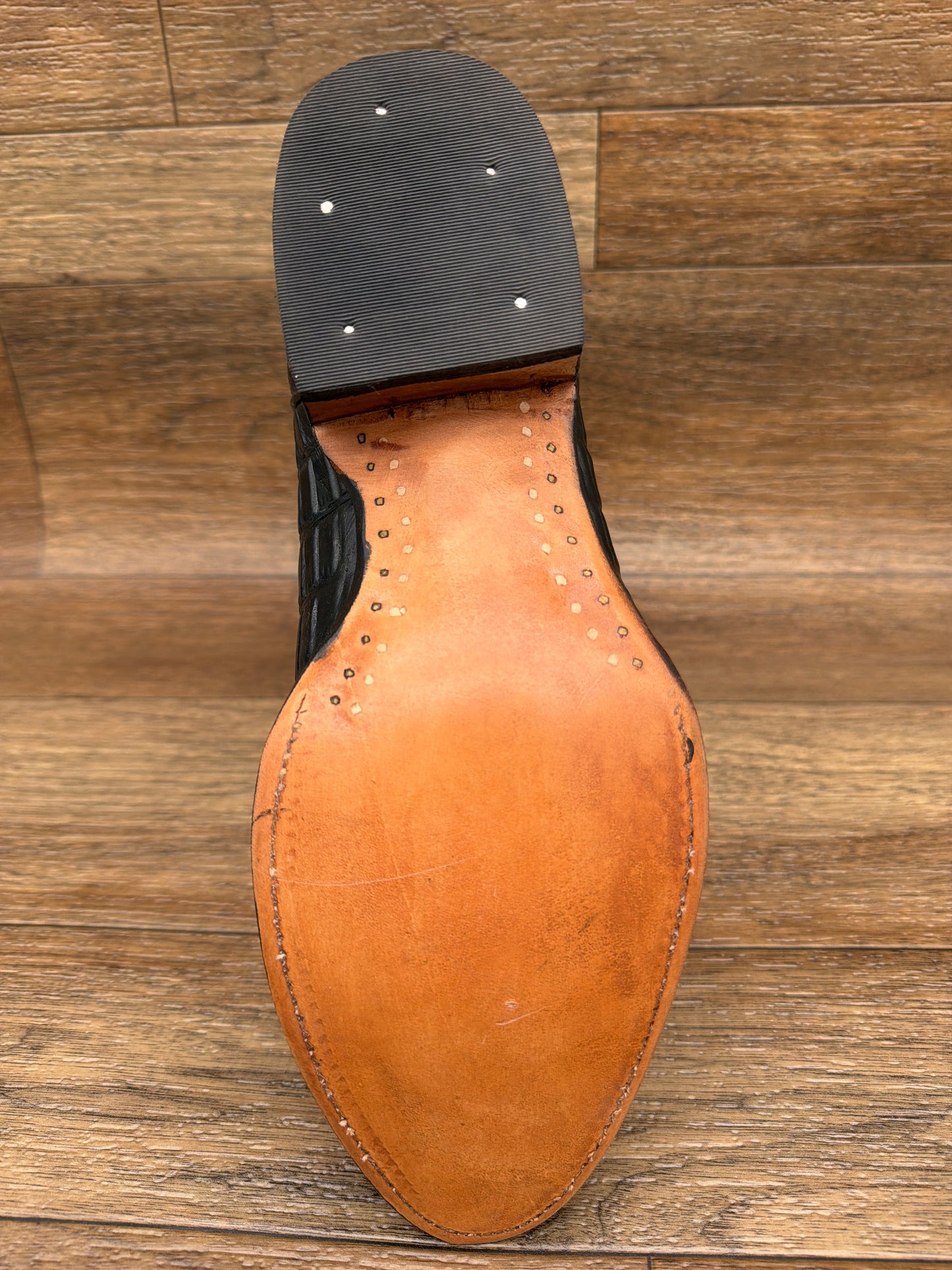 R6096 Men’s R Toe Cowhide Alligator Print Western Boot by Cowtown
