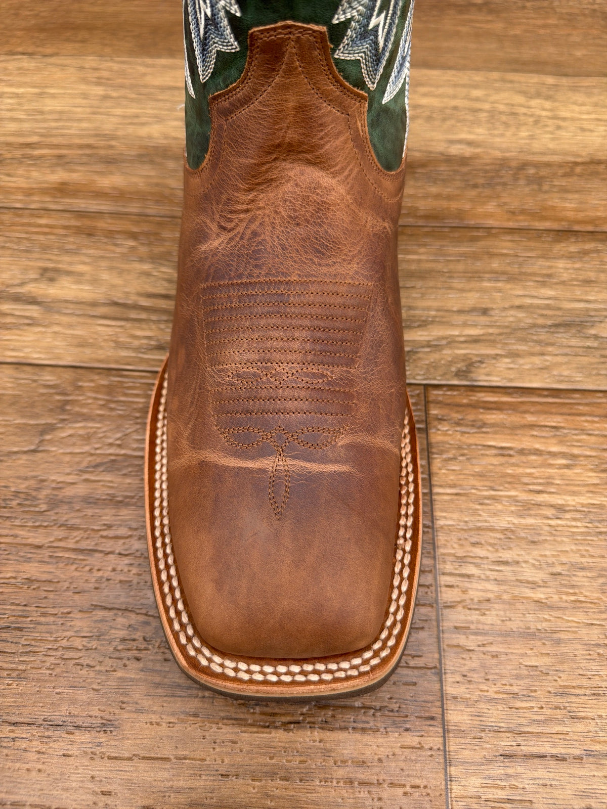 Men's Royston Square Toe Western Boot by Dan Post - toe top view