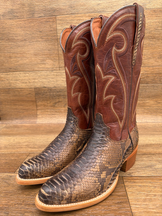 Men's Stryke Back Cut Python Snip Toe Western Boot by Dan Post - pair