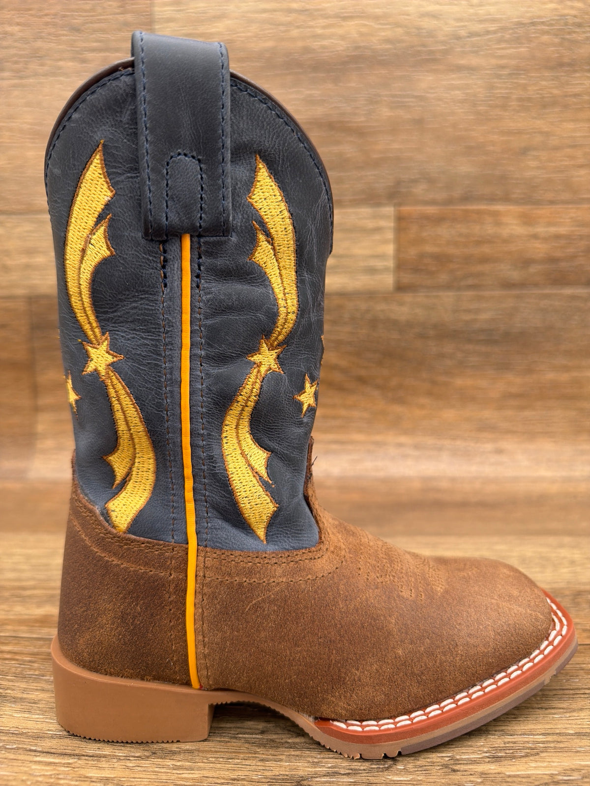 Kid's Lane Square Toe Western Boot by Dan Post - outside side view