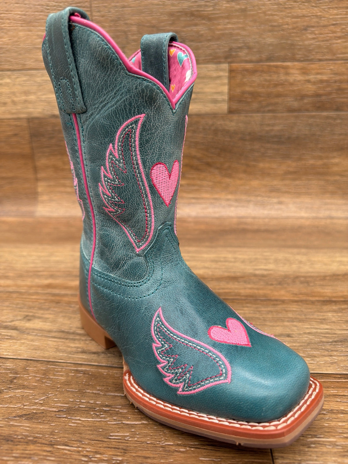 Kid's Sweet Caroline Square Toe Western Boot by Dan Post - angled front view