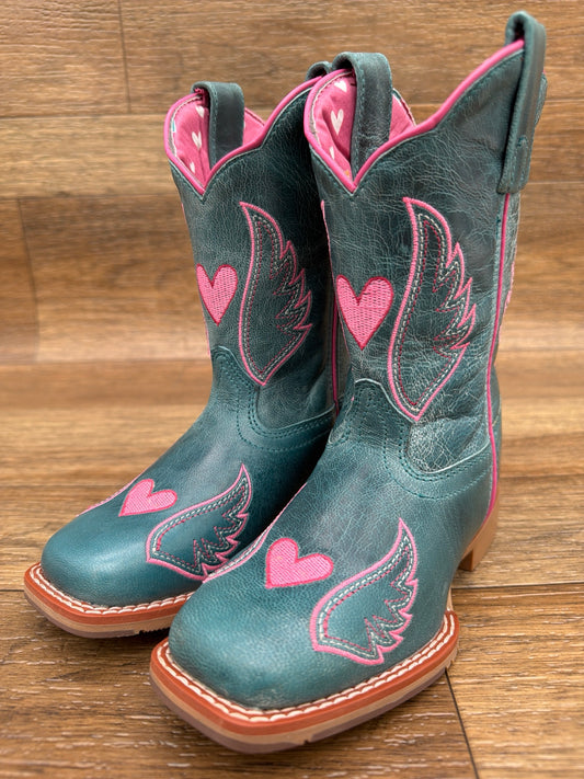 Kid's Sweet Caroline Square Toe Western Boot by Dan Post - pair
