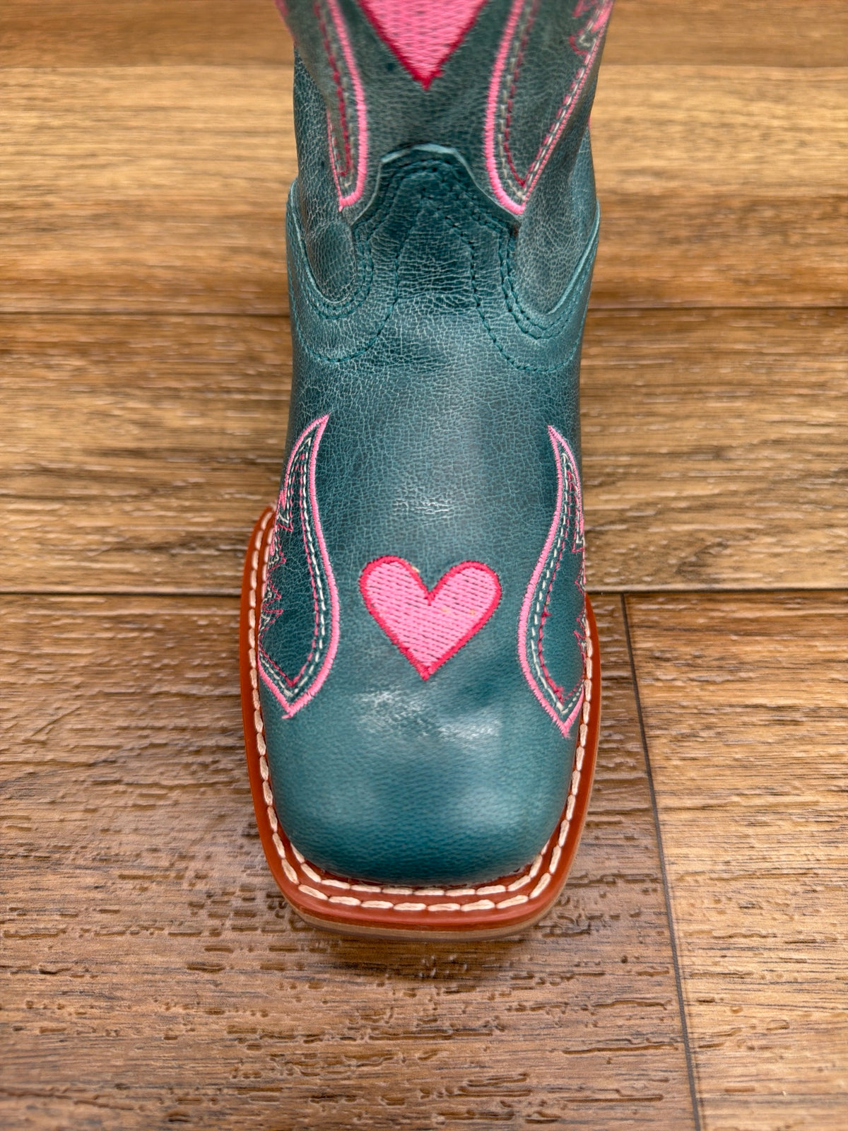 Kid's Sweet Caroline Square Toe Western Boot by Dan Post - toe top view
