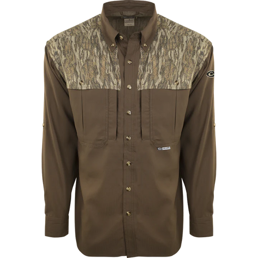 DW7007-006T EST Two-Tone Flyweight Camo Wingshooter Shirt L/S by Drake