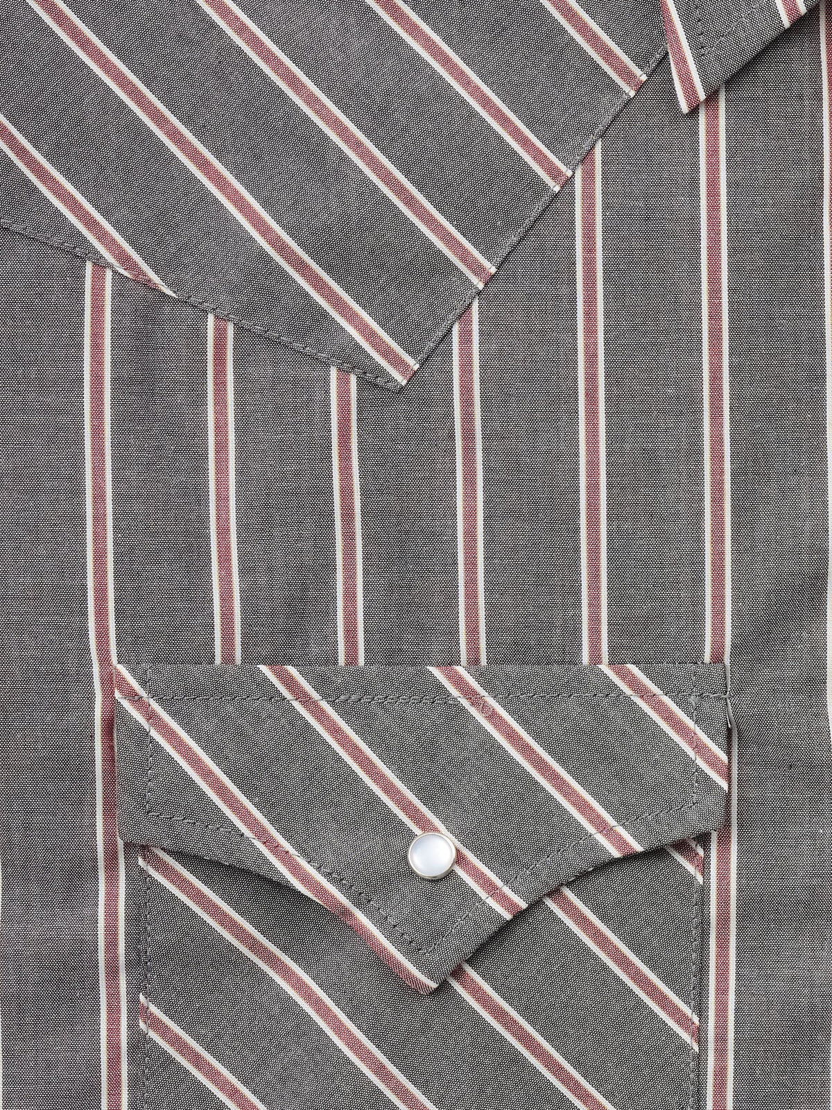 Men's Short Sleeve Assorted Stripe Western Snap Shirt by Ely Cattleman - alternate view