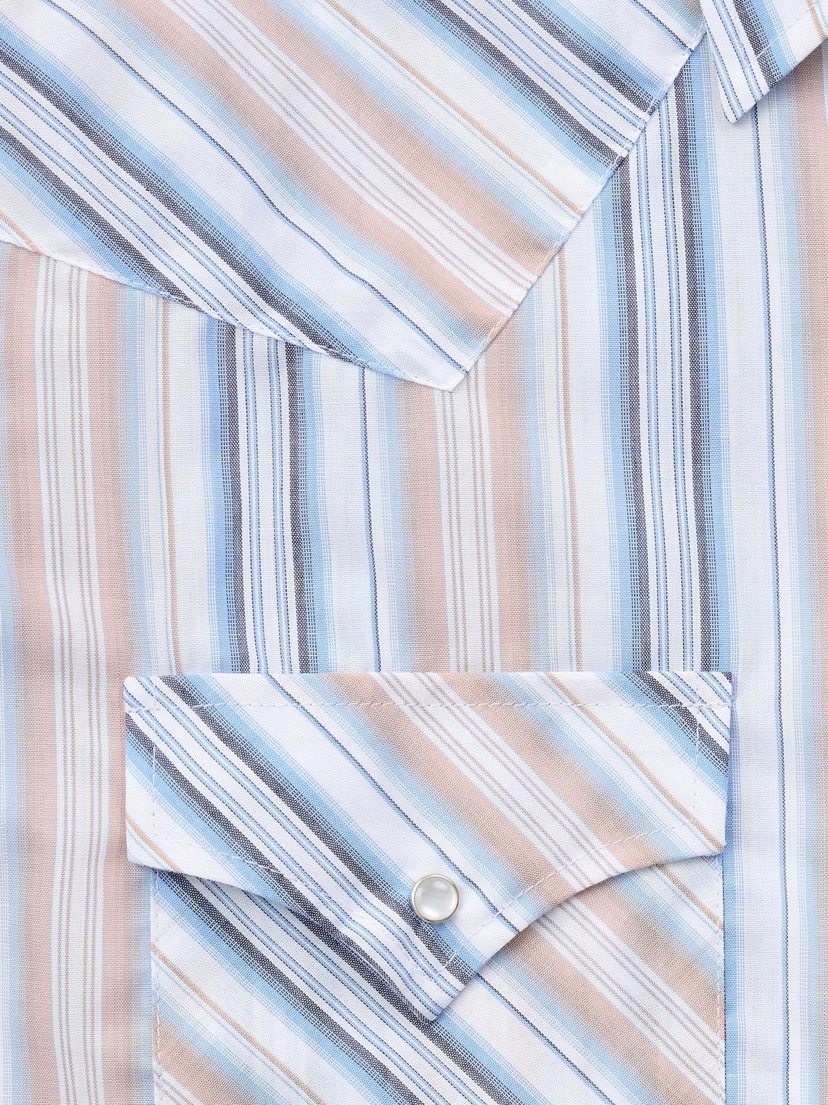 Men's Long Sleeve Assorted Stripe Western Snap Shirt by Ely Cattleman - alternate view