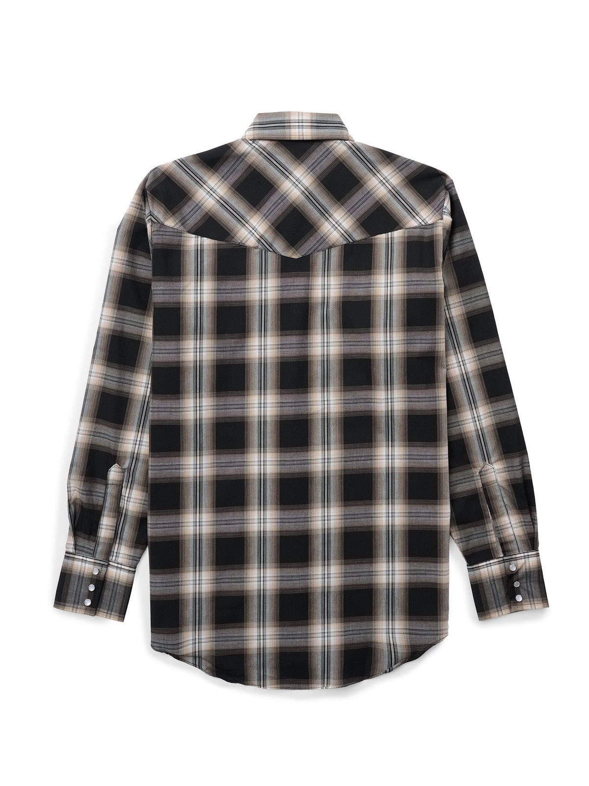 Men's Long Sleeve Assorted Plaid Western Snap Shirt by Ely Cattleman - detail