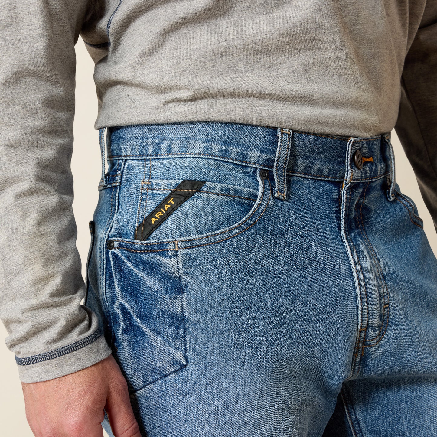 10021854 Men's Rebar M4 Relaxed Fit Basic Boot Cut Jean by Ariat