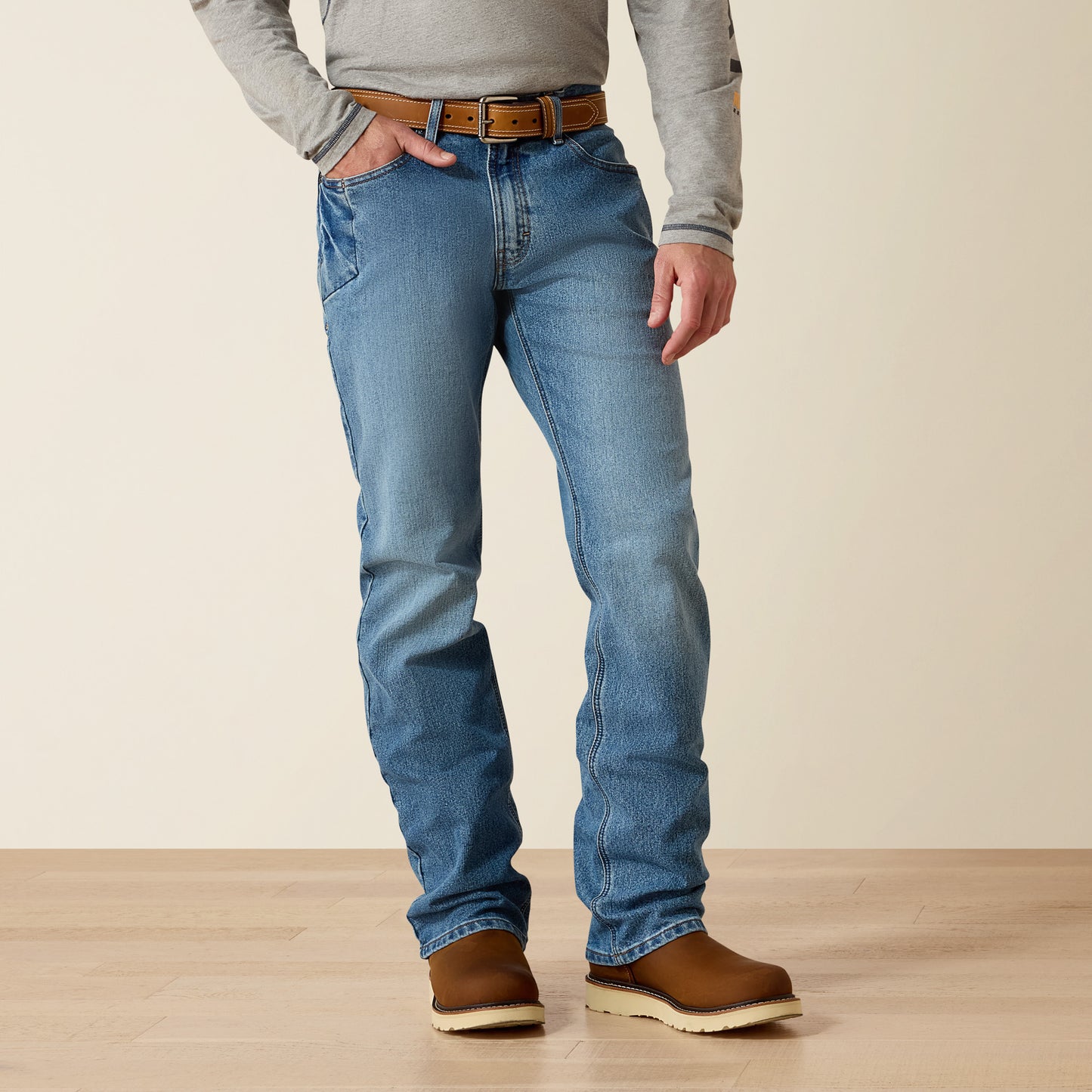 10021854 Men's Rebar M4 Relaxed Fit Basic Boot Cut Jean by Ariat