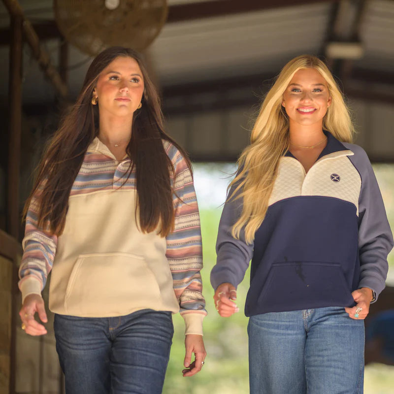HH1350CRSP The Prime 1/4 Zip Cream/Serape Pullover by Hooey