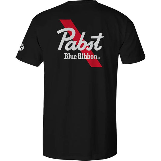HT1638BK Men's Pabts Blue Ribbon Black Crew Neck T-Shirt by Hooey