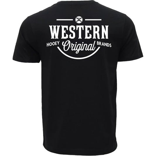 HT1711BK Men's Western OG Black Crew Neck T-Shirt by Hooey