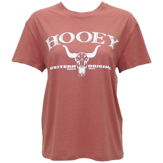 HT1772DKPK Ladies Icon Light Mahogany T-Shirt by Hooey