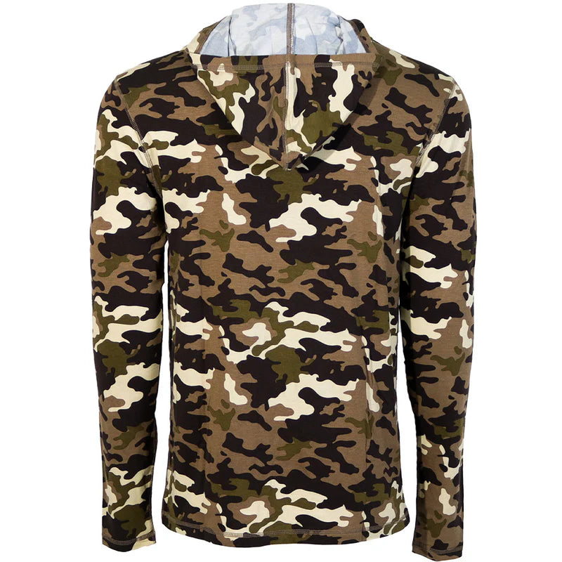 HT1803CA Hooded Captain Camo Long Sleeve T-Shirt by Hooey